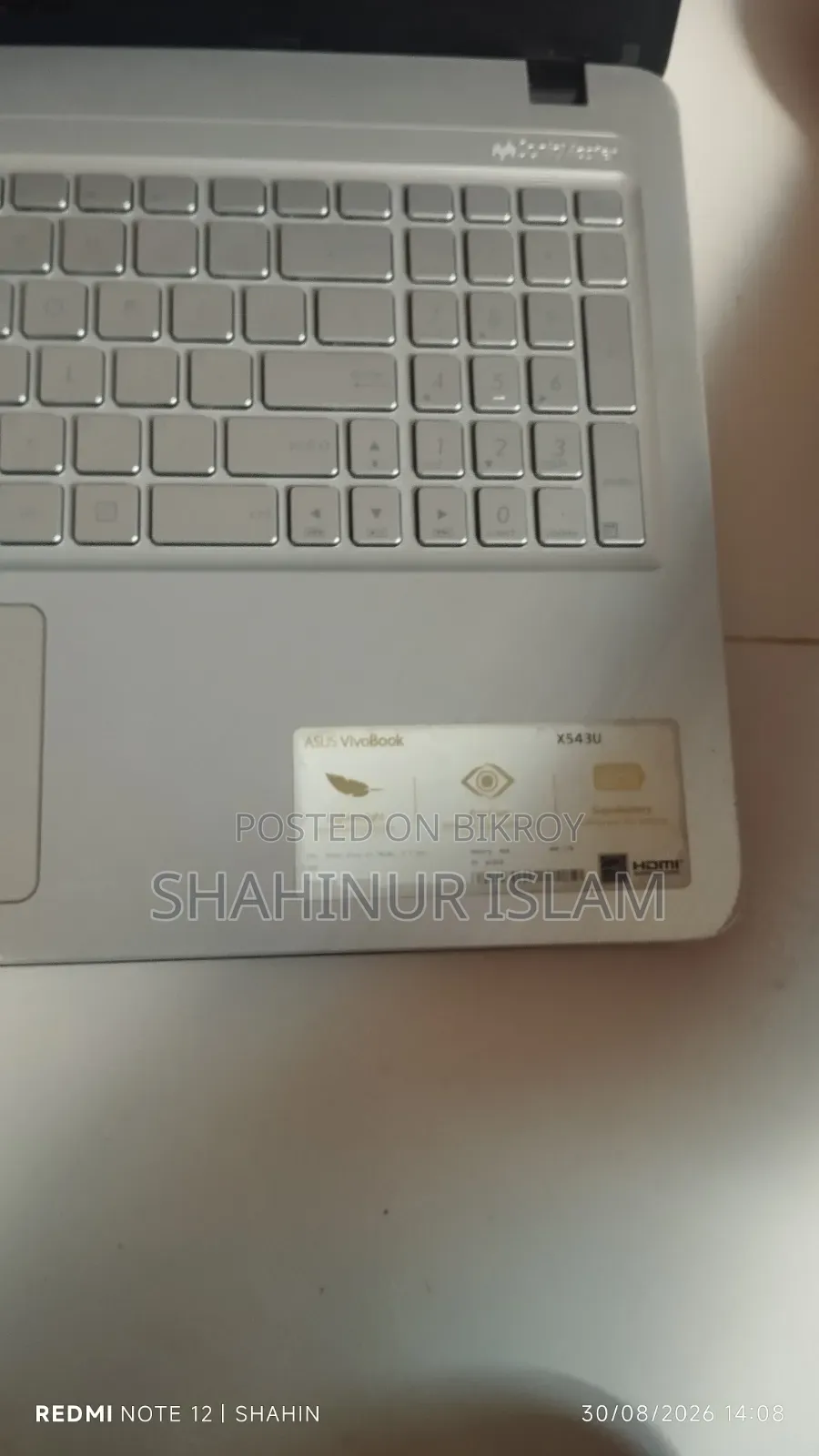 Laptop Asus VivoBook X540SA 4GB Intel Core i3 HDD 1T