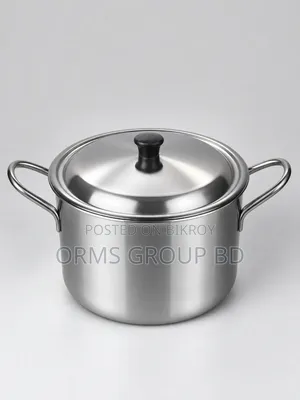 Stainless Steel Induction Sauce Pot With RQ and Handle - 24cm- Silver