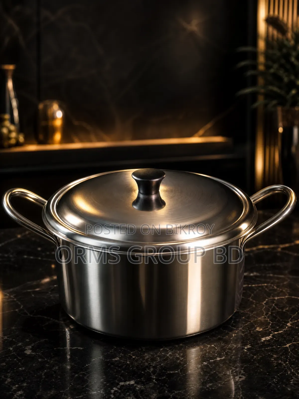 Stainless Steel Induction Sauce Pot With RQ and Handle - 24cm- Silver