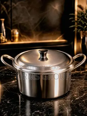 Stainless Steel Induction Sauce Pot With RQ and Handle - 24cm- Silver