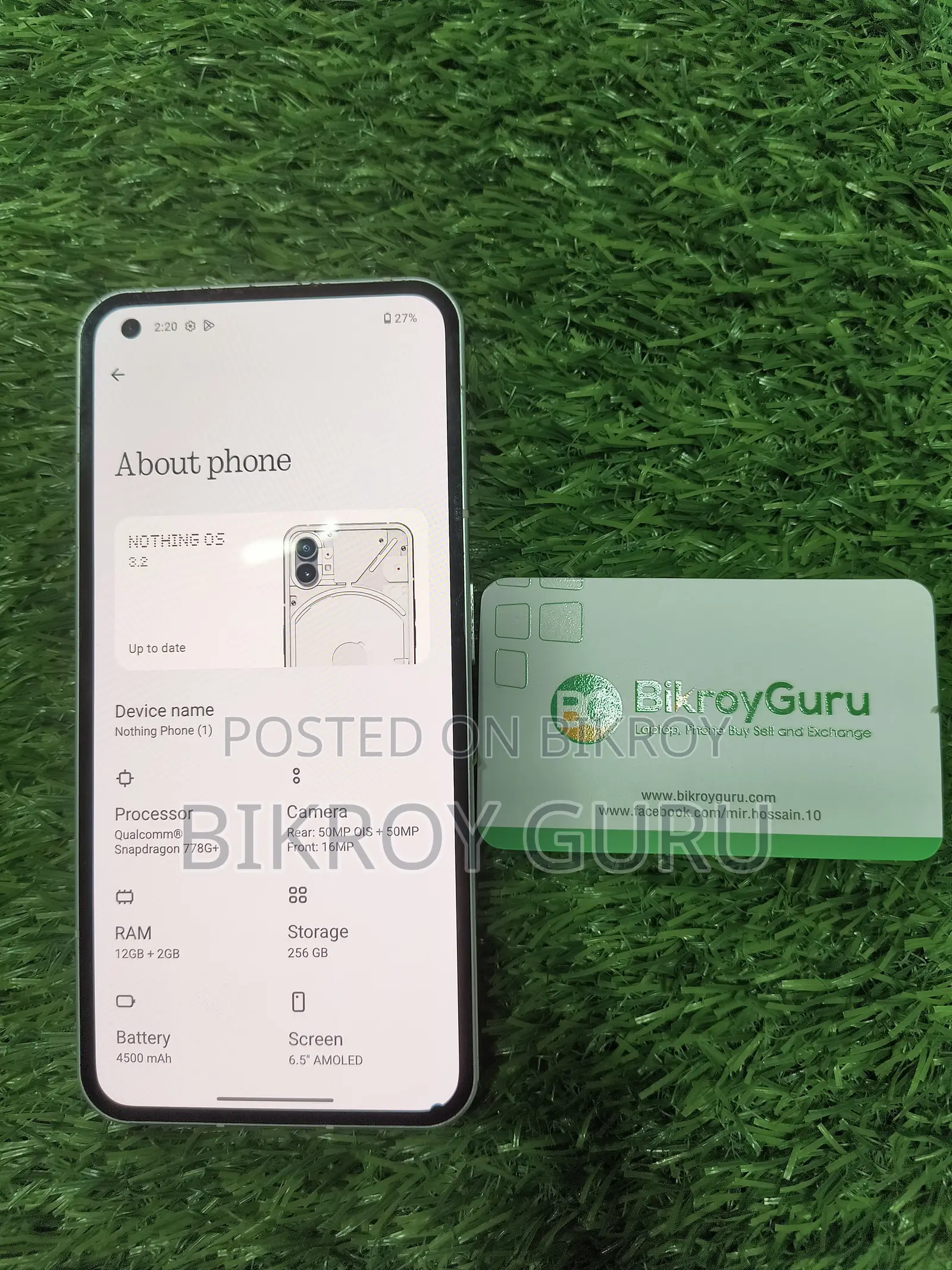নাথিং ফোন ১ ২৫৬ জিবি হোয়াইট