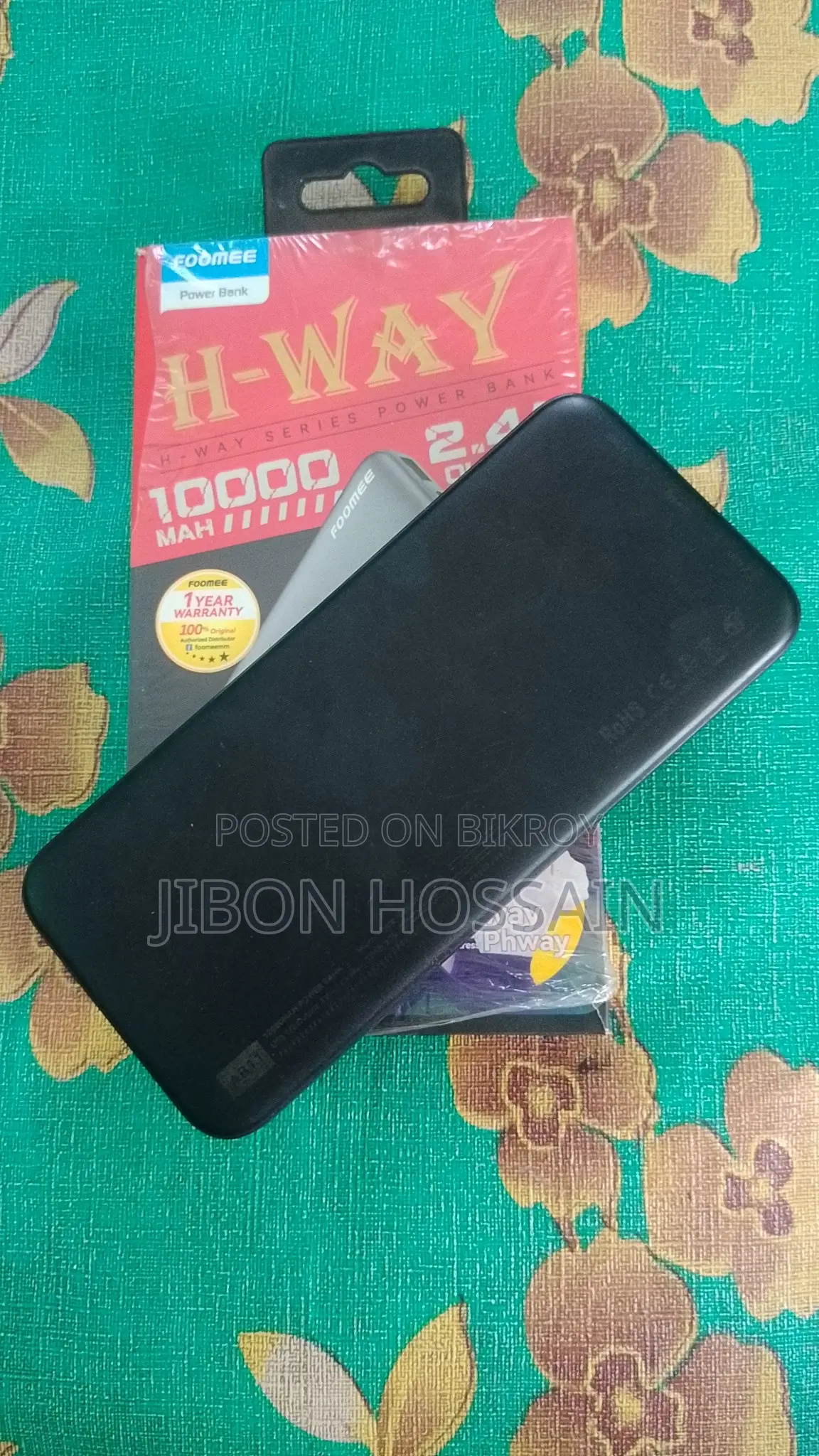 H-Way 10000 MAH,,2.4A Output Power Bank Sell Hobe With Box