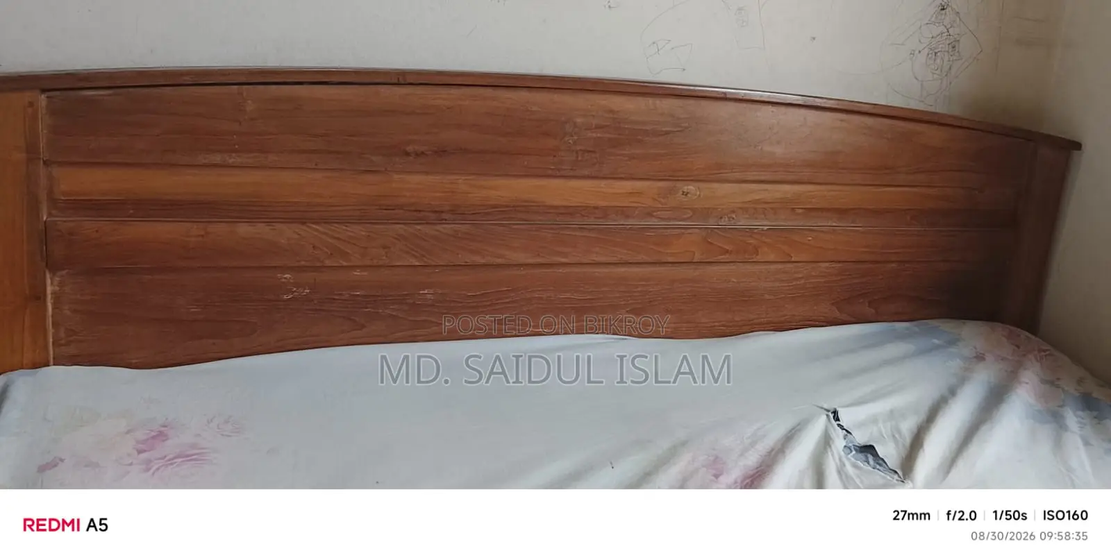 Bed 7 Feet X 6 Feet