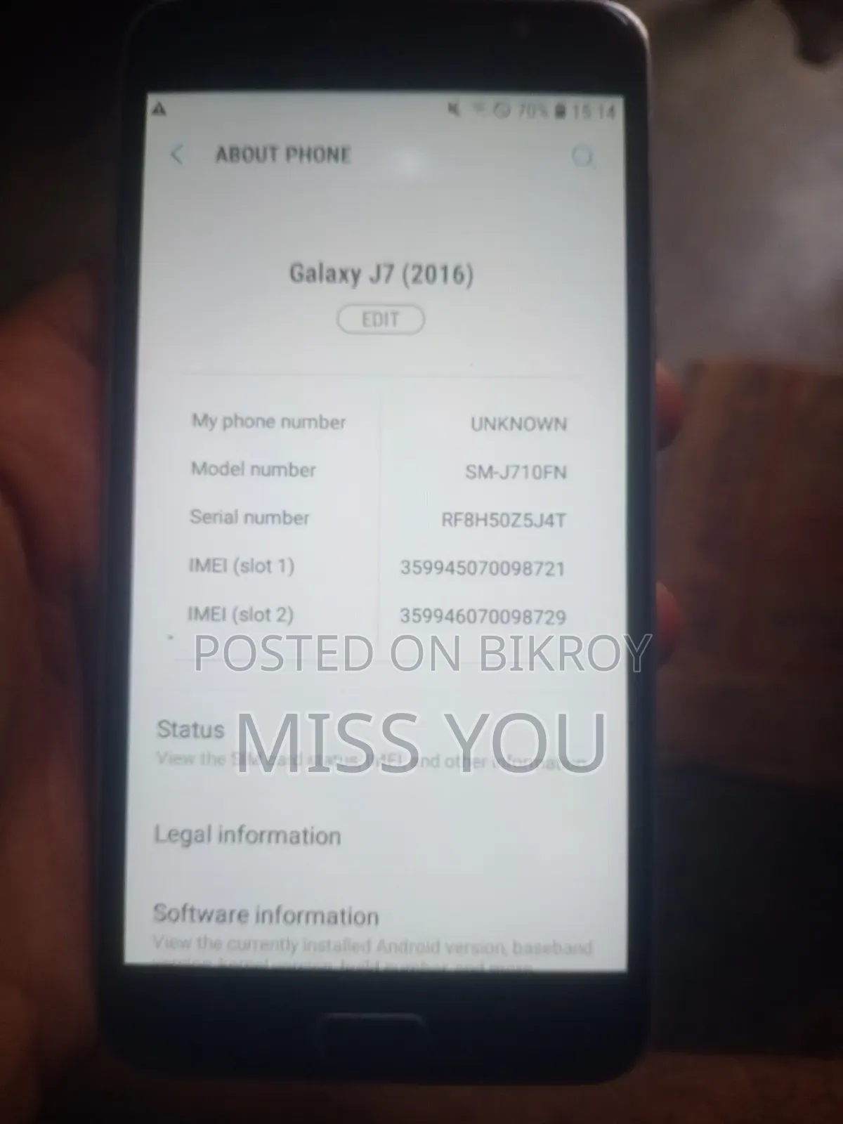 Samsung Galaxy J7 16 GB Gold