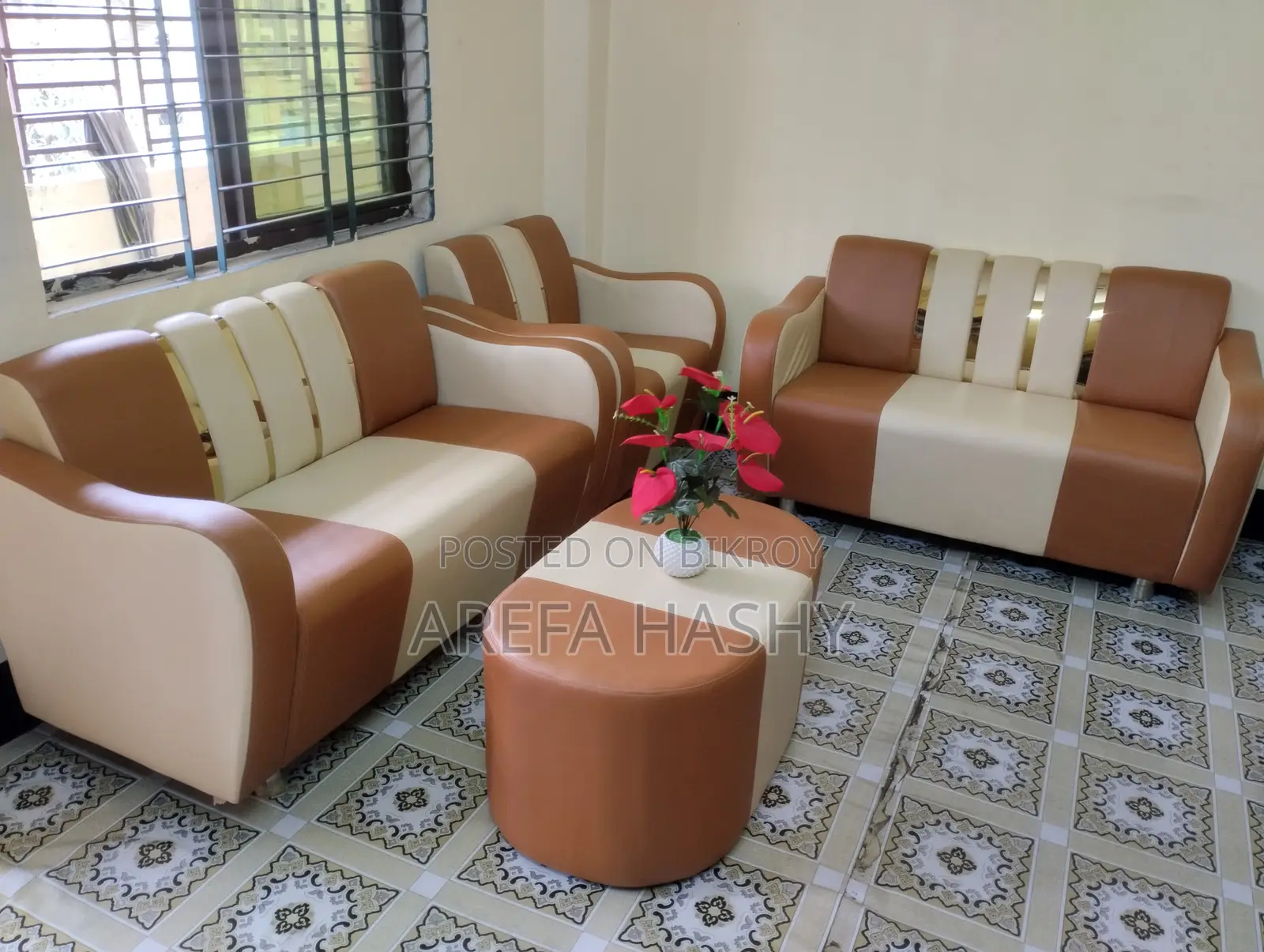 Used for 5 Leather Sofa Set for Sale