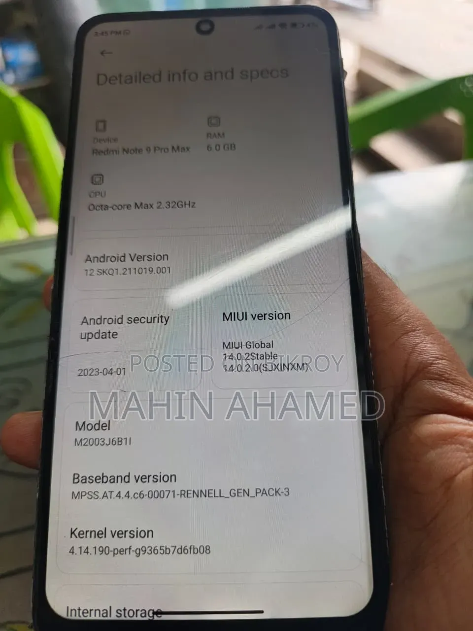 Xiaomi Redmi Note 9 Pro Max 128 GB Red