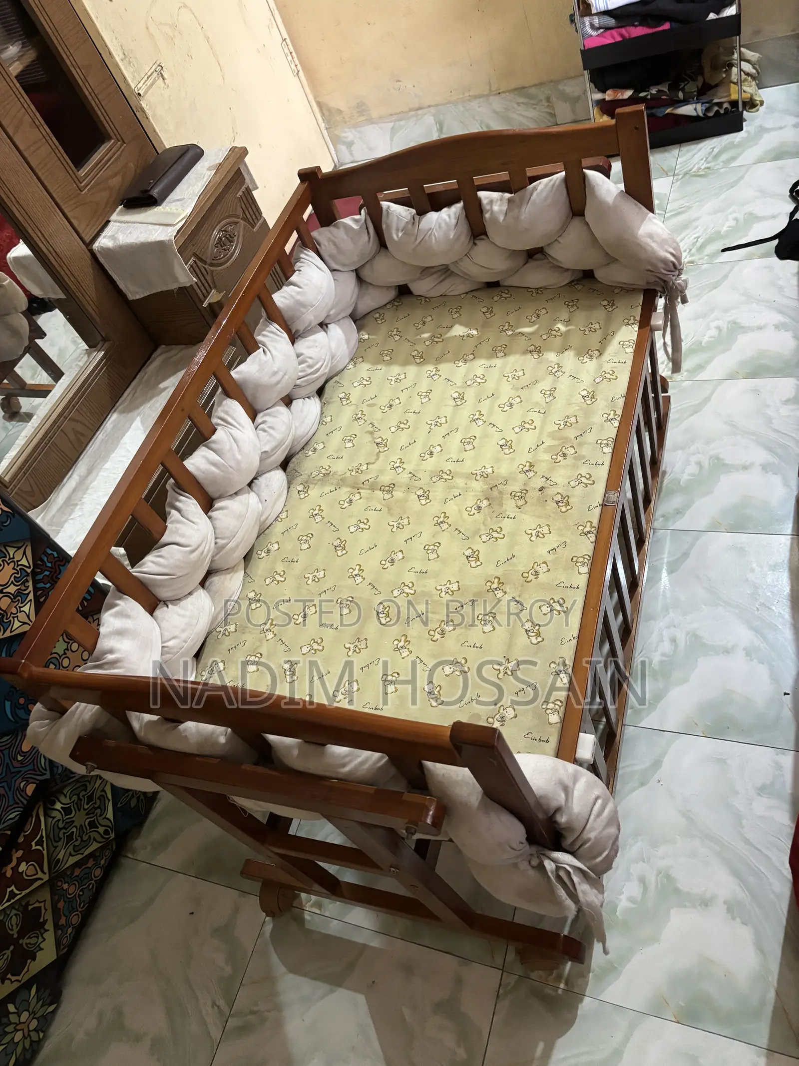 Baby Wooden Crib — Used for Sale