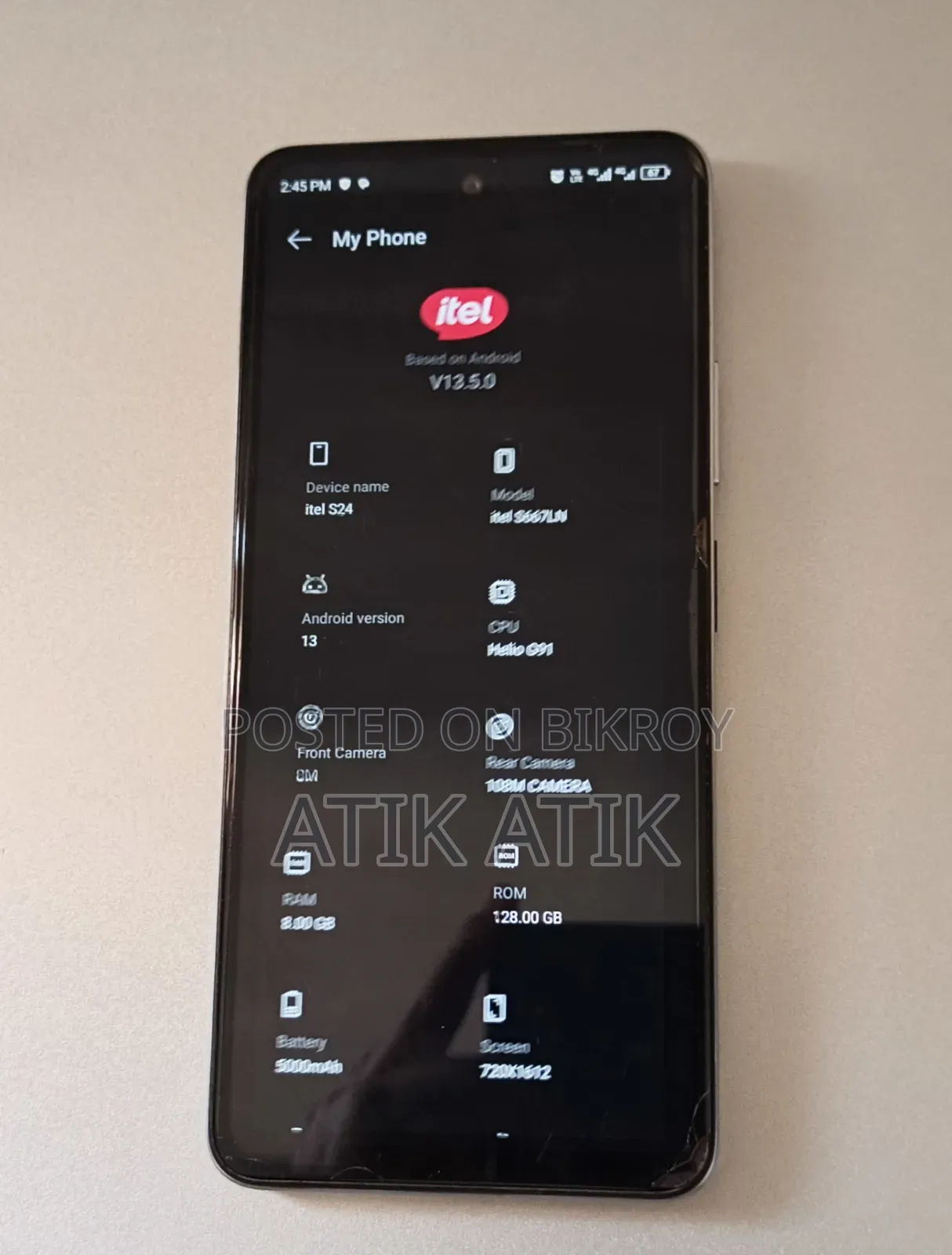 Itel S24 128 GB White