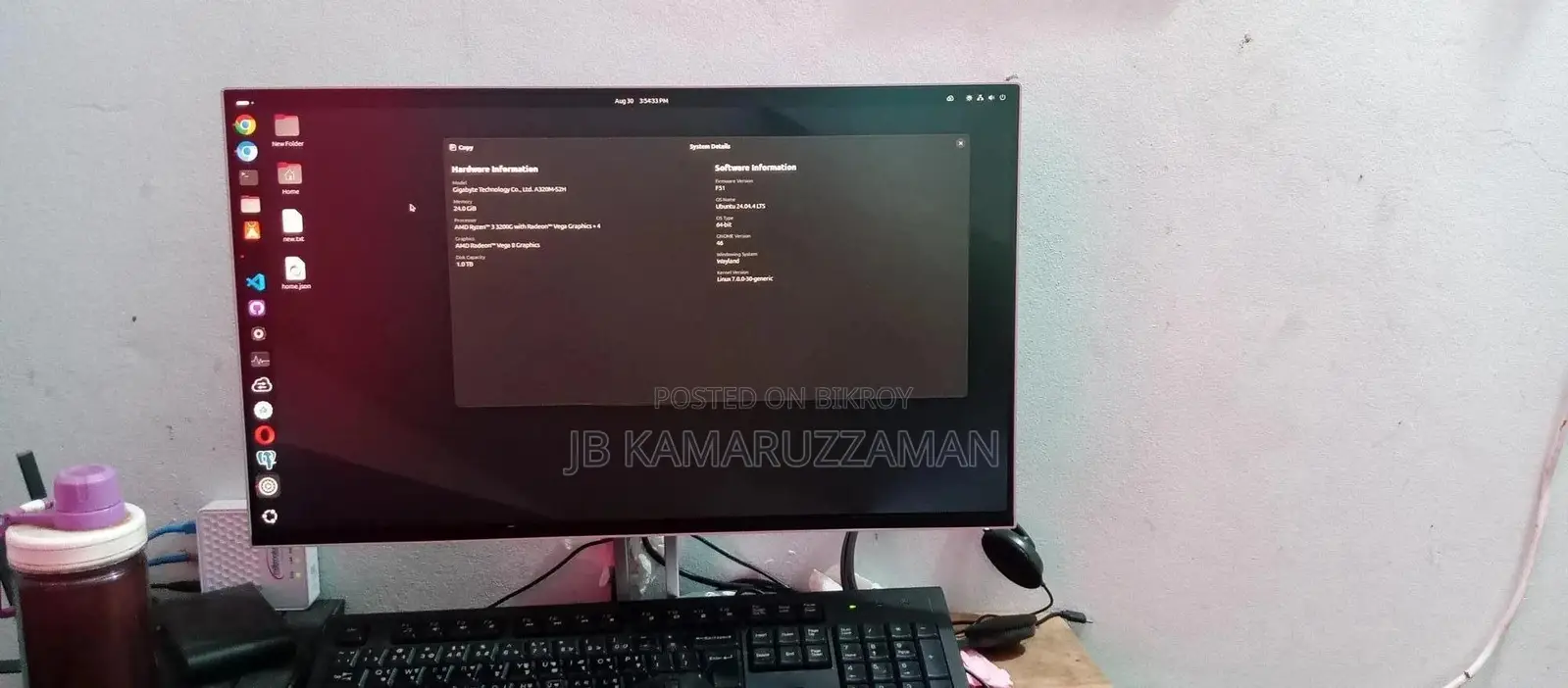 Desktop Computer 24GB AMD Ryzen 3 SSD 1T