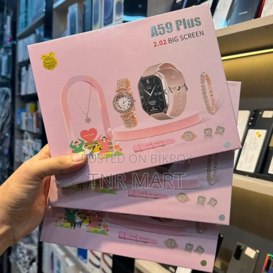 A59 Plus Smart Watch Combo Set