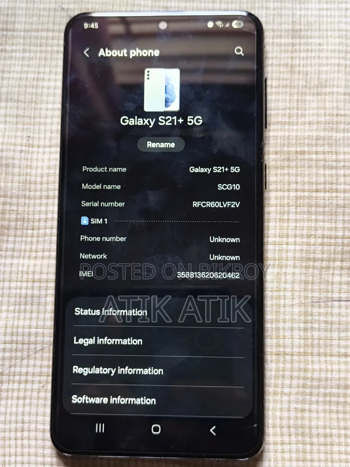 Samsung Galaxy S21 5G 256 GB Black