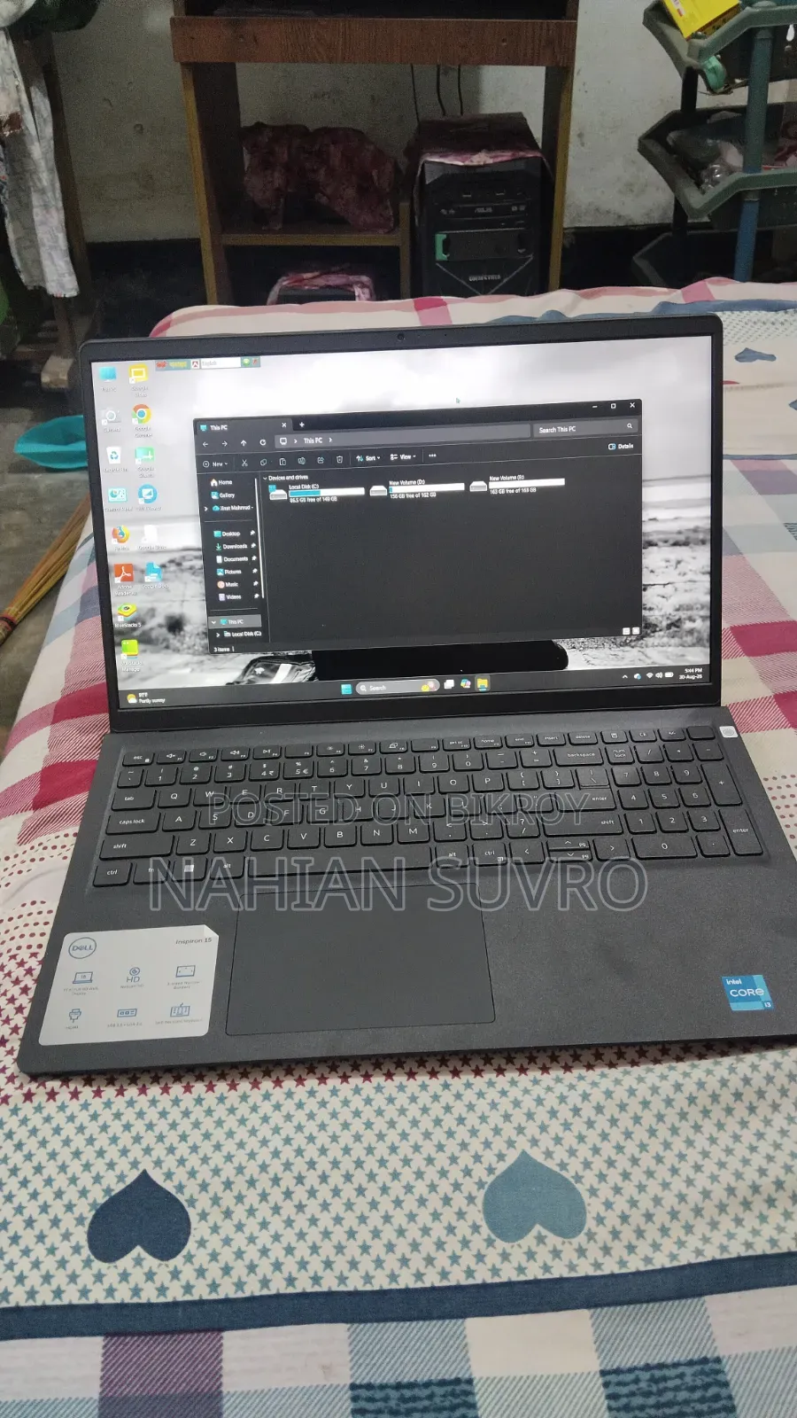 New Laptop Dell Inspiron 15 8GB Intel Core i3 SSD 512GB