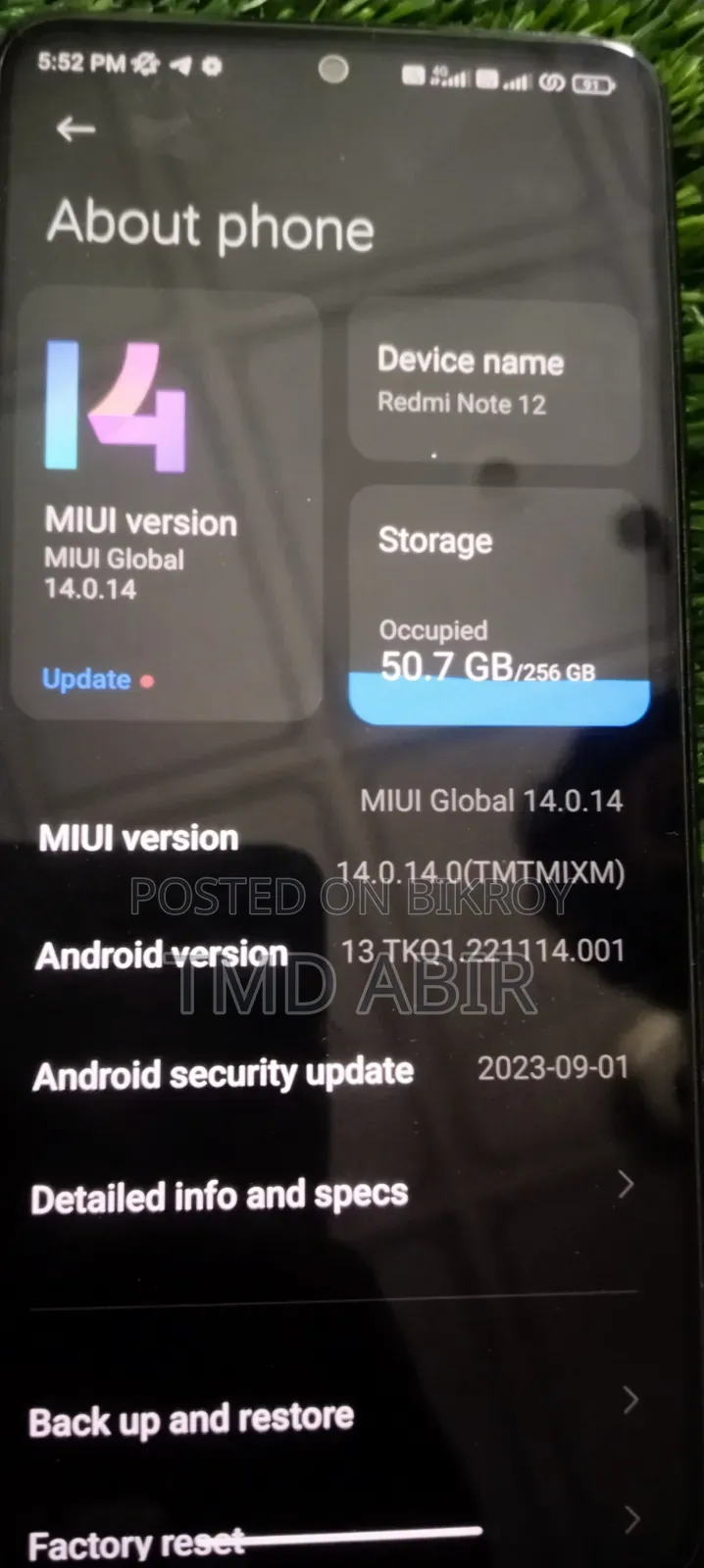 Xiaomi Redmi Note 12 256 GB Black