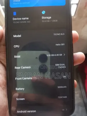 Tecno Spark 30C 128 GB Black