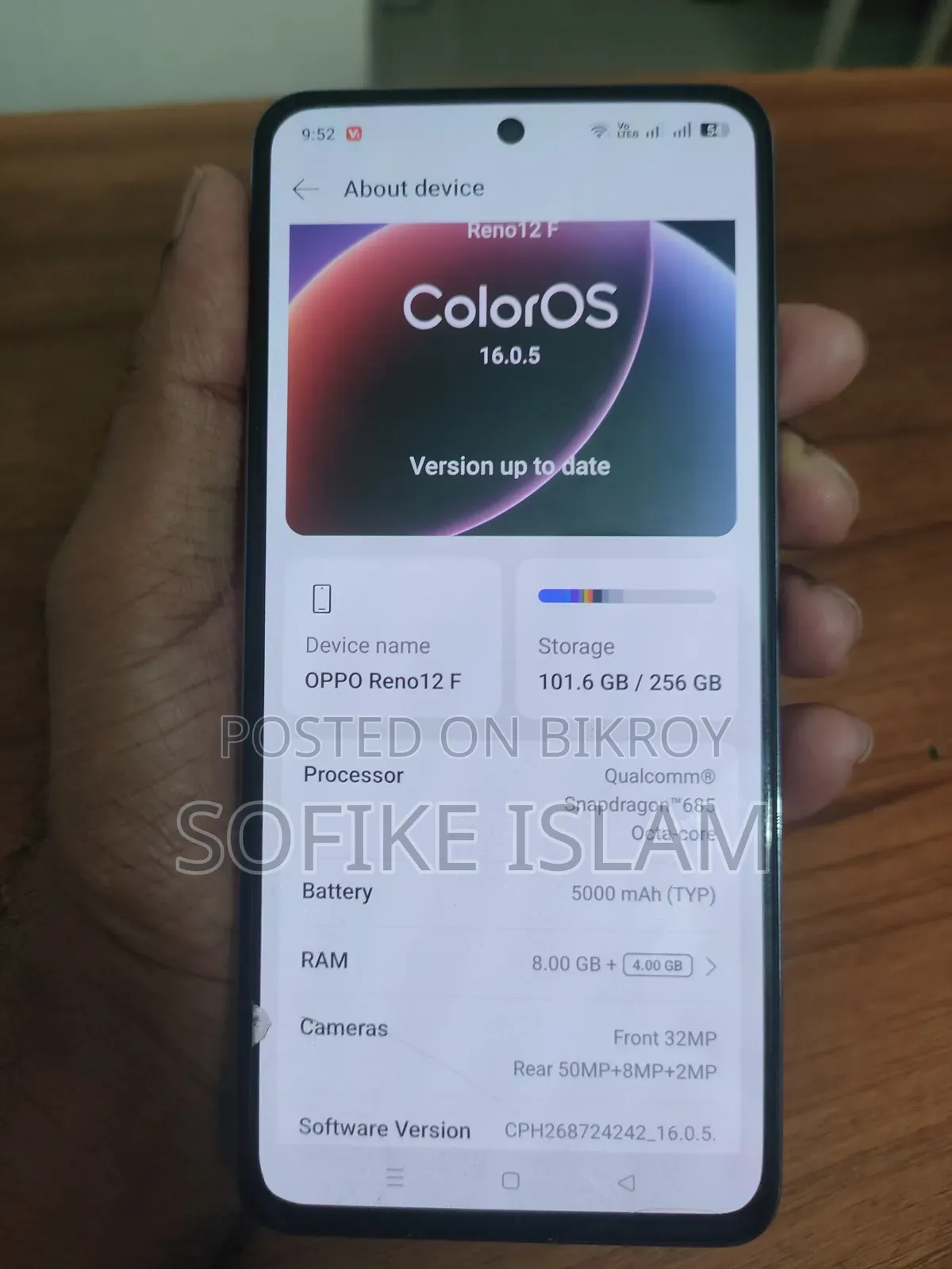 অপ্পো রেনো১২ এফ ৫জি ২৫৬ জিবি ওরেঞ্জ