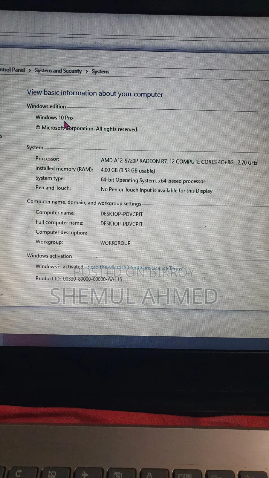 Laptop Lenovo IdeaPad 320 4GB AMD SSD 128GB
