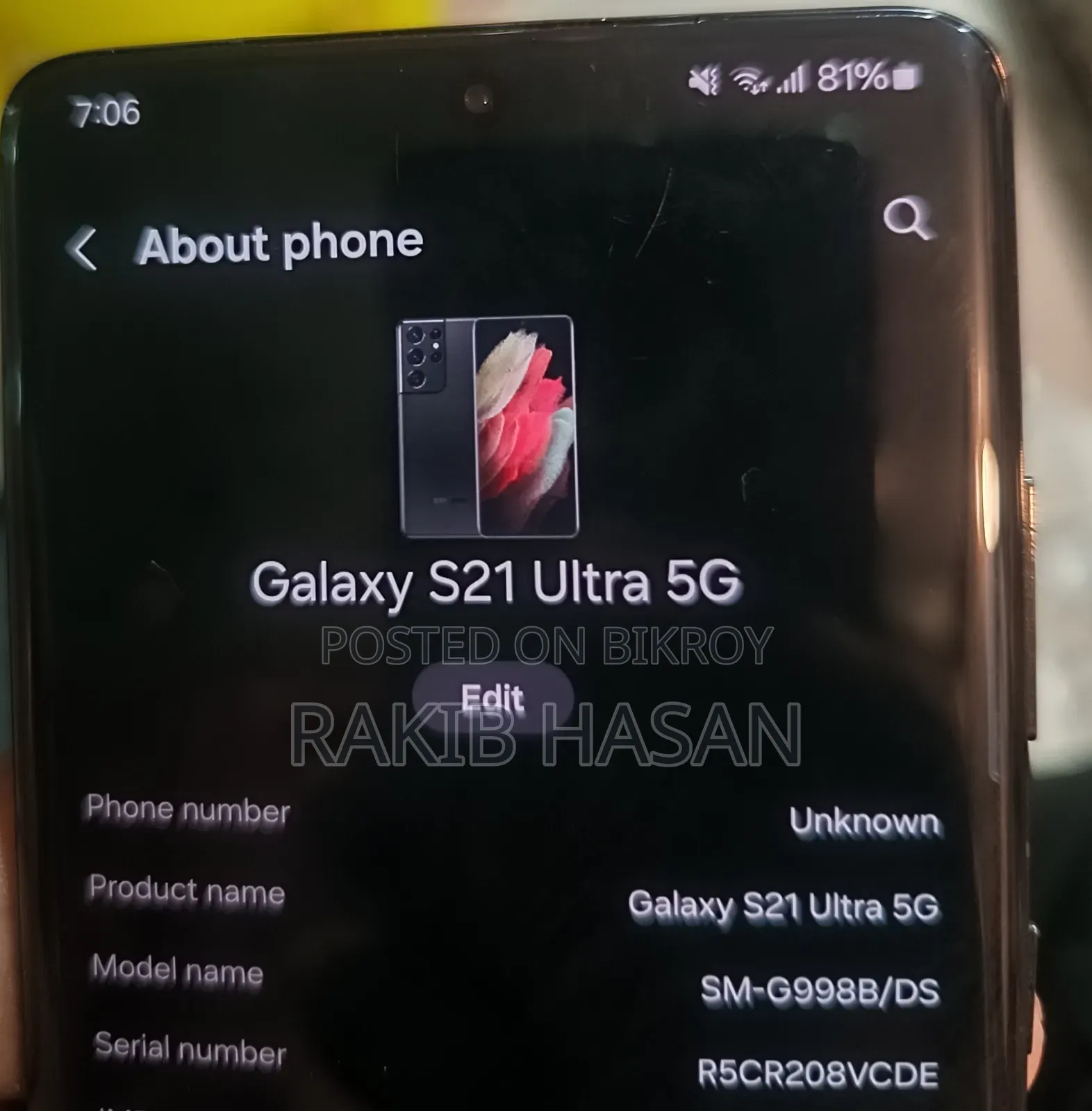 Samsung Galaxy S21 Ultra 5G 256 GB Black