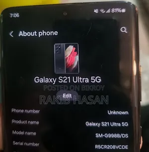 Samsung Galaxy S21 Ultra 5G 256 GB Black