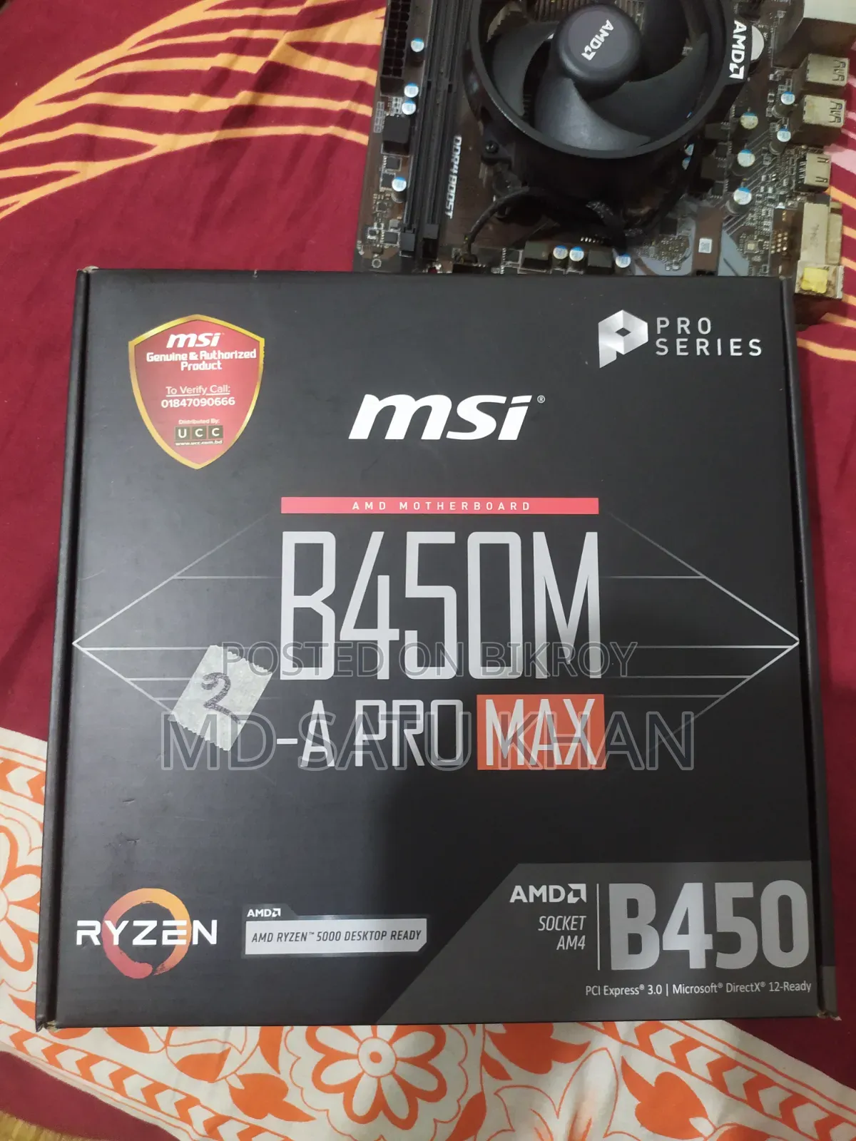 Msi B450m a Pro Max Motherboard