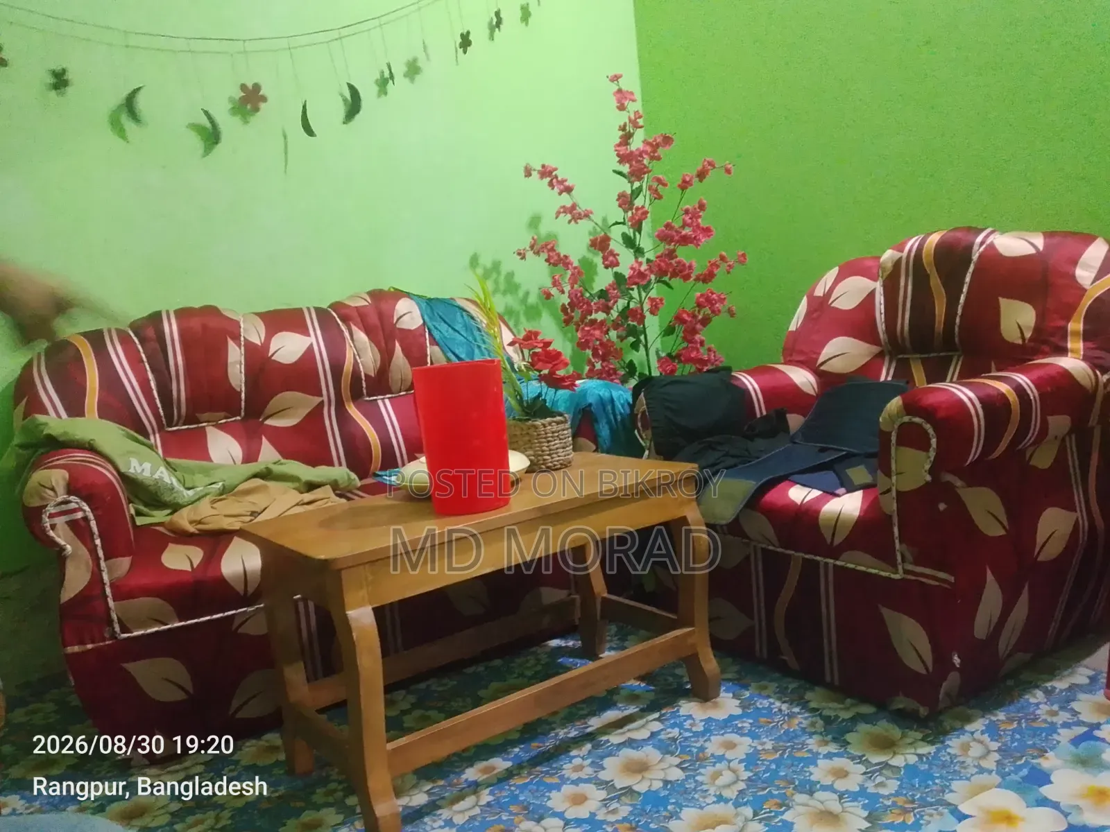 ৩ সিট সোফা সেট + টি টেবিল