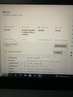Laptop Lenovo ThinkPad T470 8GB Intel Core 5 HDD 512GB