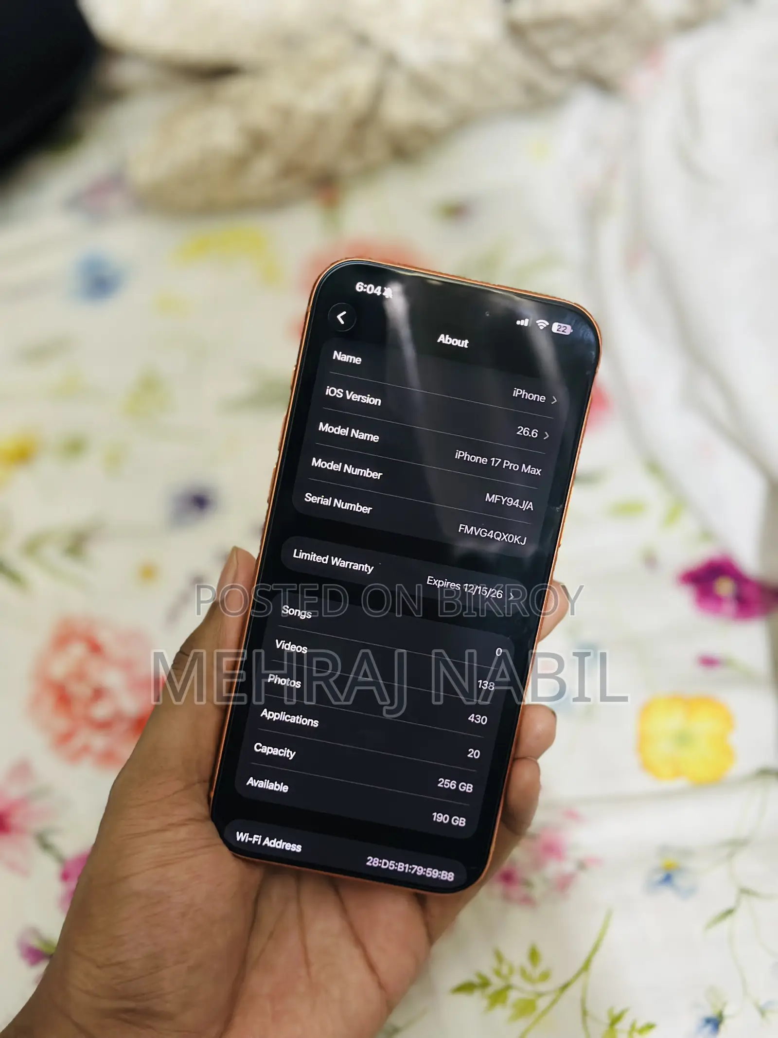 Apple iPhone 17 Pro Max 256 GB Orange
