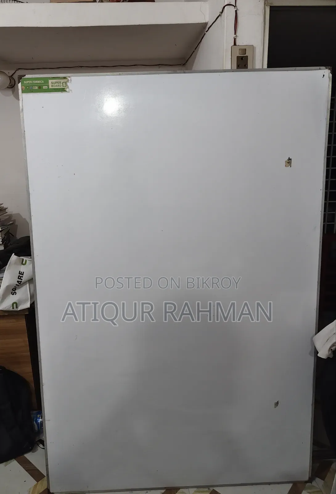 A 6 Feet* 3 Feet White Board for Sale.
