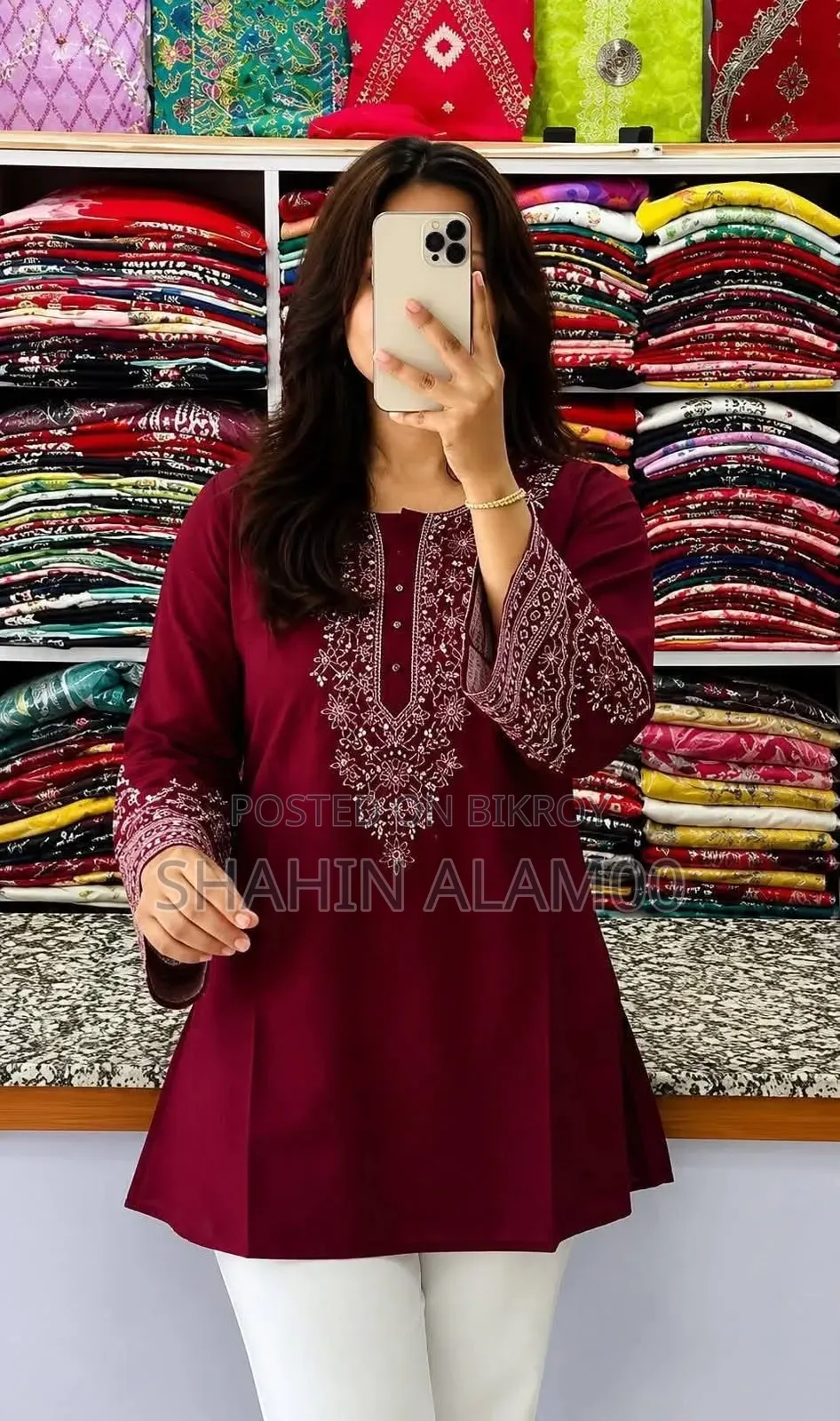 One Piece Ebmroidery Short Kurti