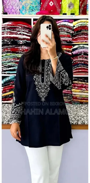 One Piece Ebmroidery Short Kurti
