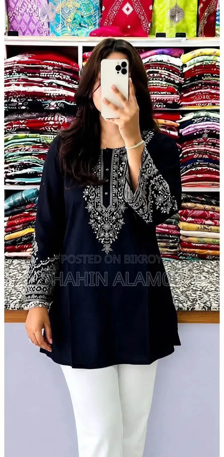 One Piece Ebmroidery Short Kurti
