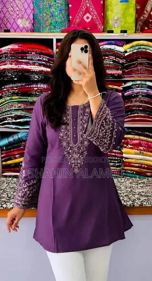 One Piece Ebmroidery Short Kurti