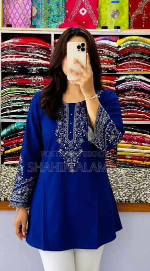 One Piece Ebmroidery Short Kurti