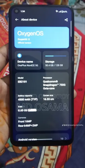 OnePlus Nord CE 5G 128 GB Black