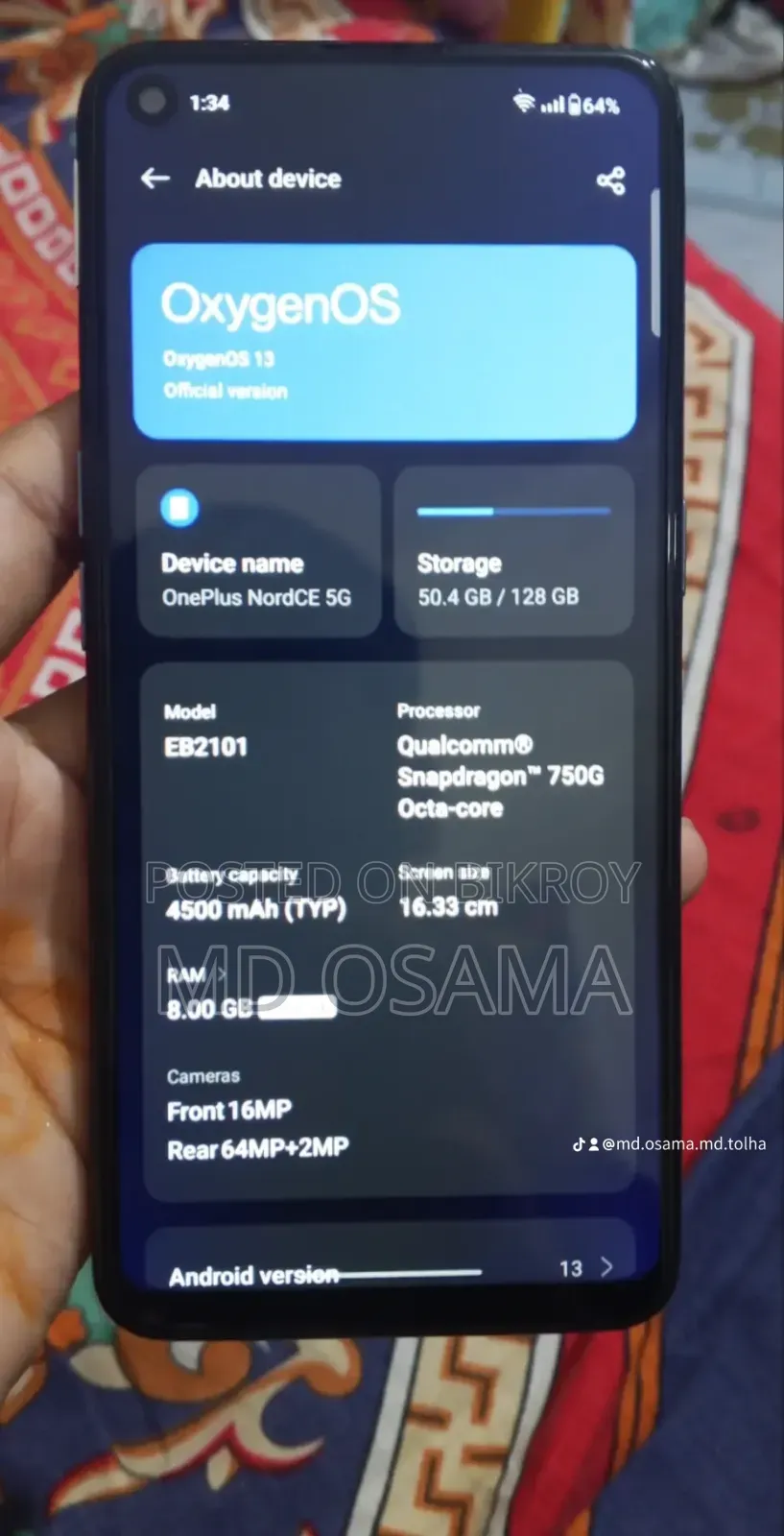 OnePlus Nord CE 5G 128 GB Black