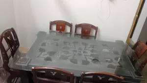 সেগুন কাঠের ৬ চেয়ারের ডাইনিং টেবিল