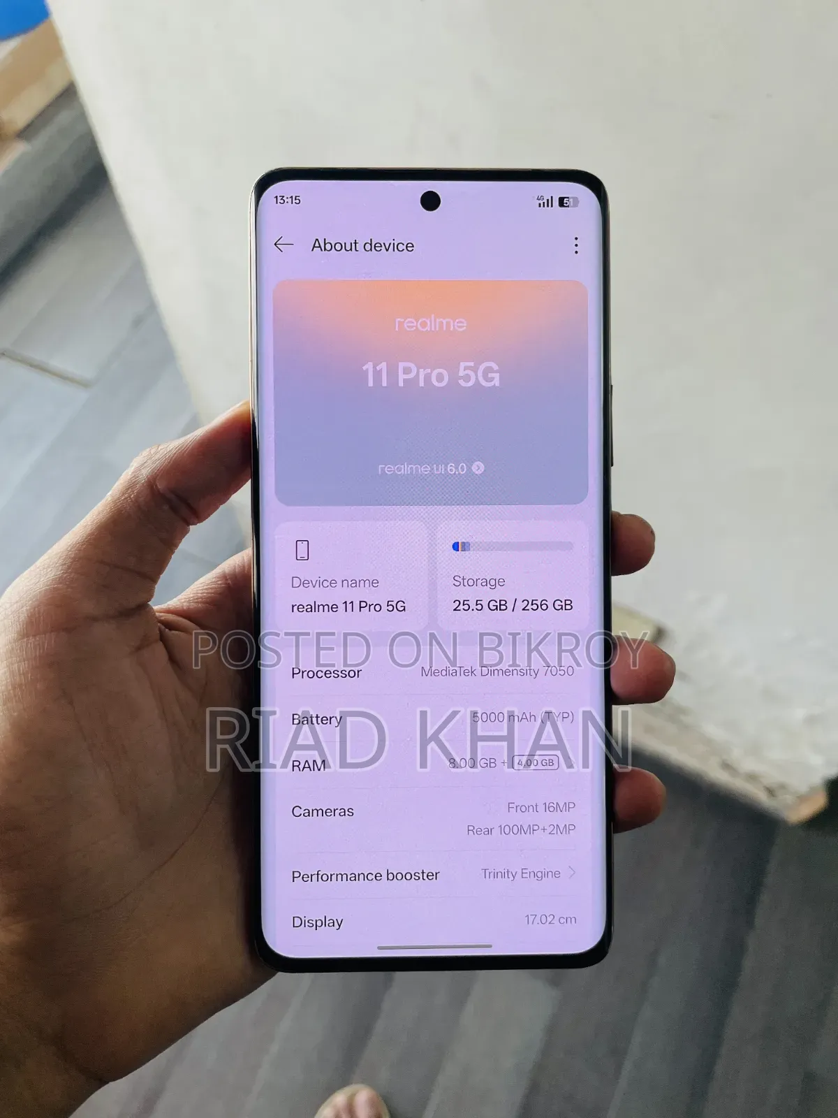 Realme 11 Pro 256 GB Rose Gold