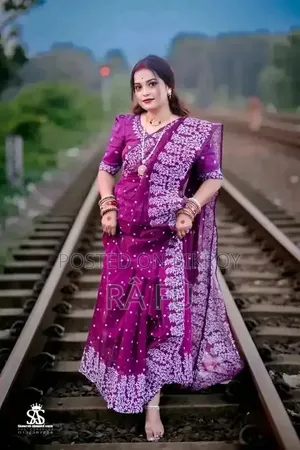 Half Silk Afsan Print Saree