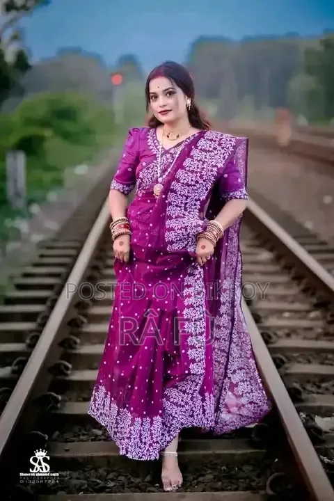 Half Silk Afsan Print Saree