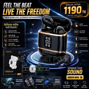 J40 V5.4 Wireless 4-in-1 Earbuds – এক কেসে ২ জোড়া Earbuds