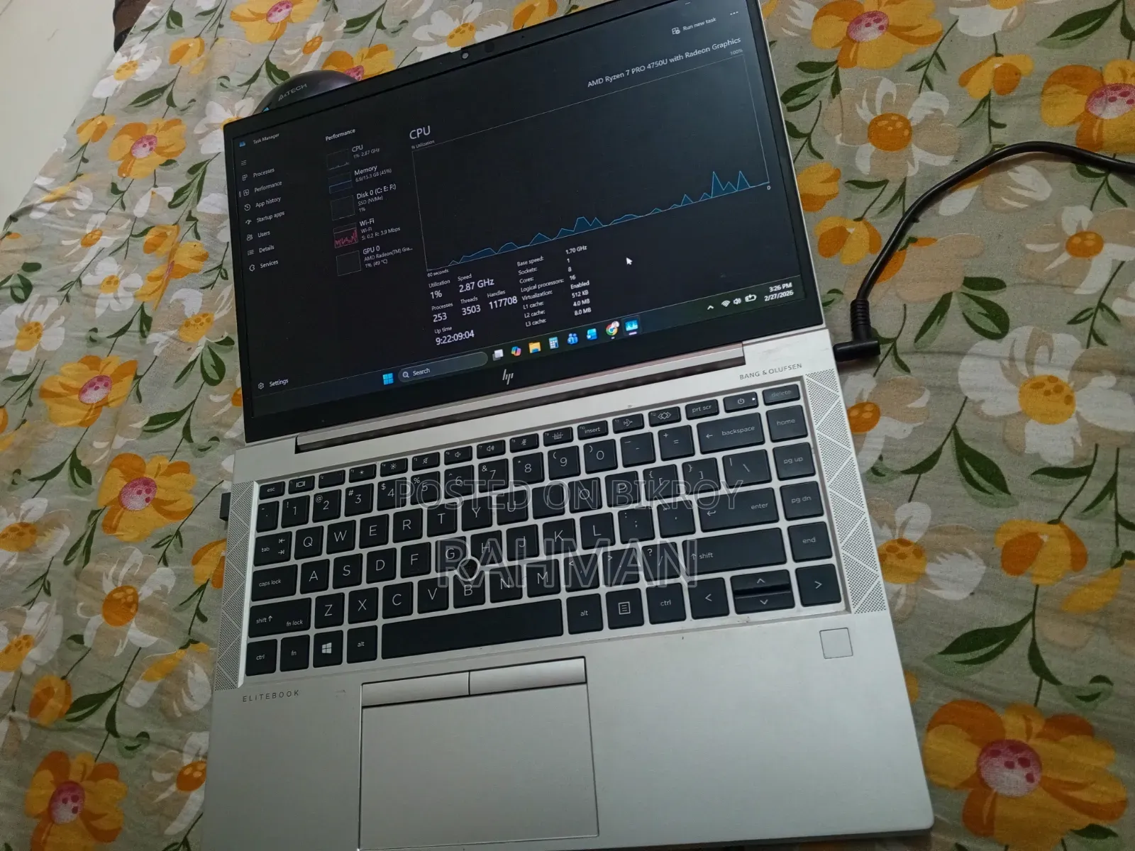 Laptop HP EliteBook 845 G7 16GB AMD Ryzen 7 SSD 512GB