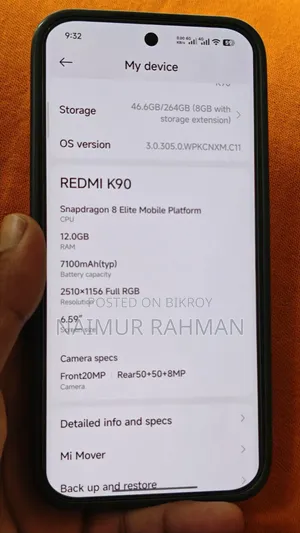 Xiaomi Redmi K90 256 GB Black