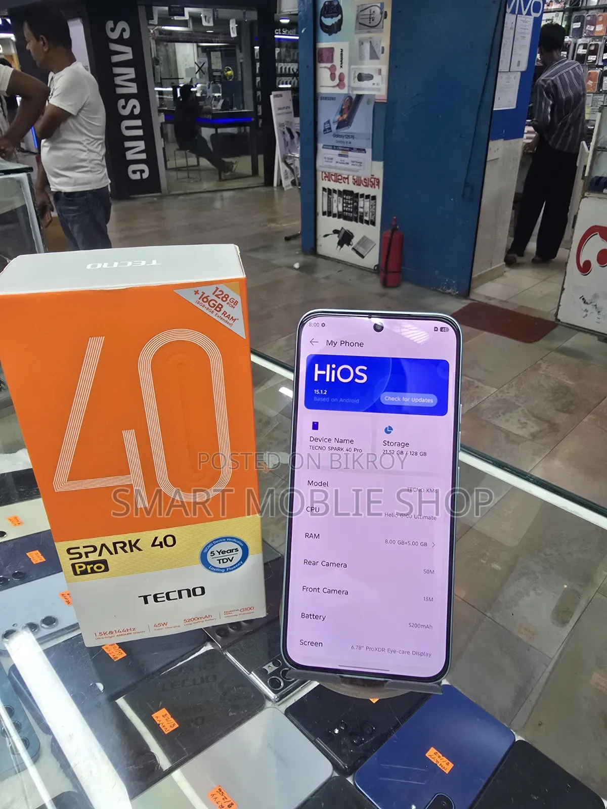 Tecno Spark 40 Pro 128 GB White