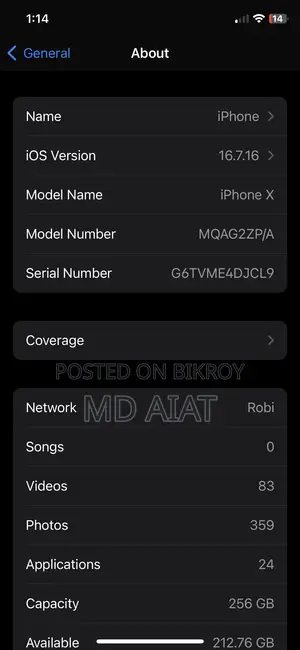 Apple iPhone X 256 GB White