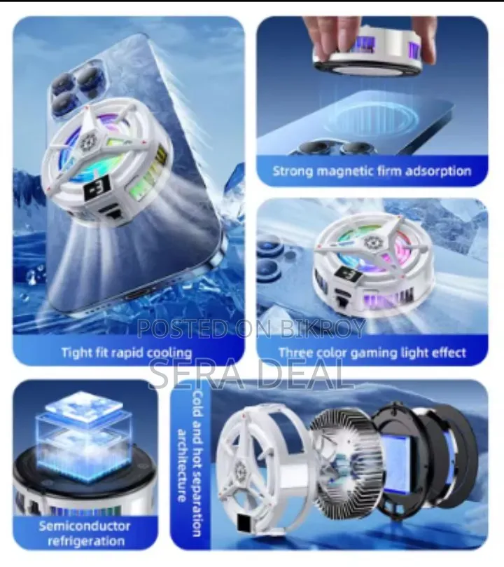 TL07 Phone Cooler 3 Speeds Semiconductor Cooling Fan