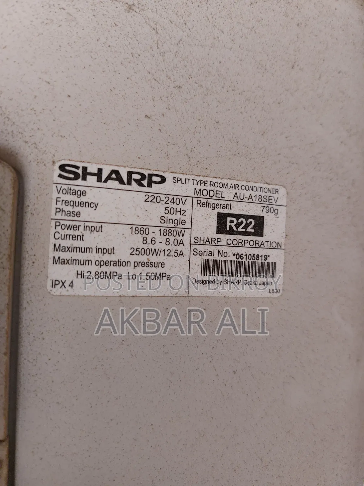 Used Running Sharp A.C.