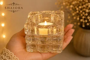 Artificial Crystal Body Candle Holder