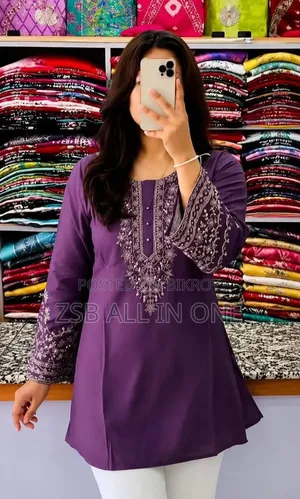 One Piece Ebmroidery Short Kurti