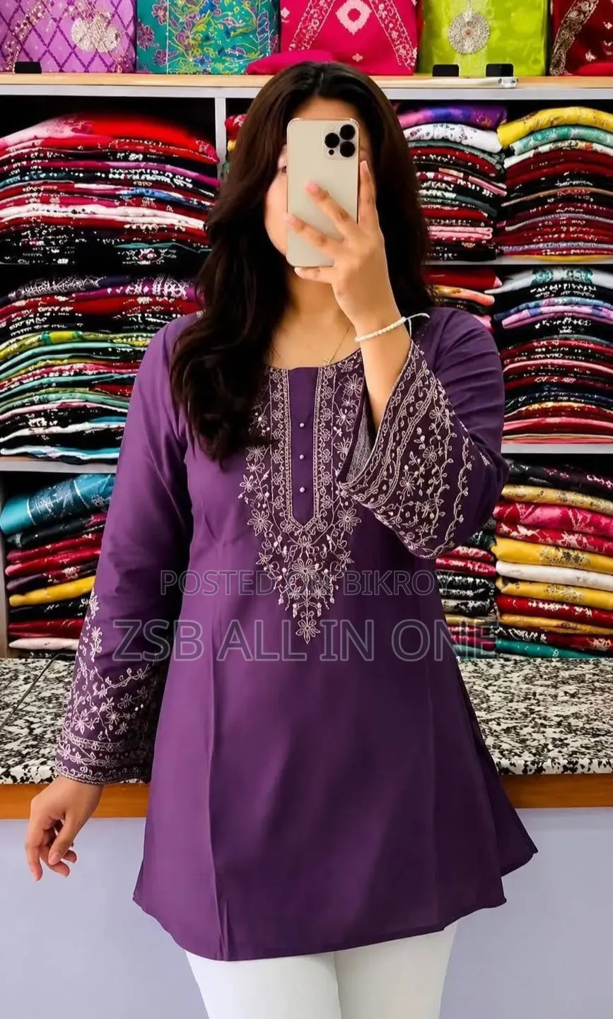 One Piece Ebmroidery Short Kurti
