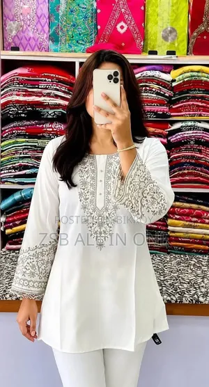 One Piece Ebmroidery Short Kurti