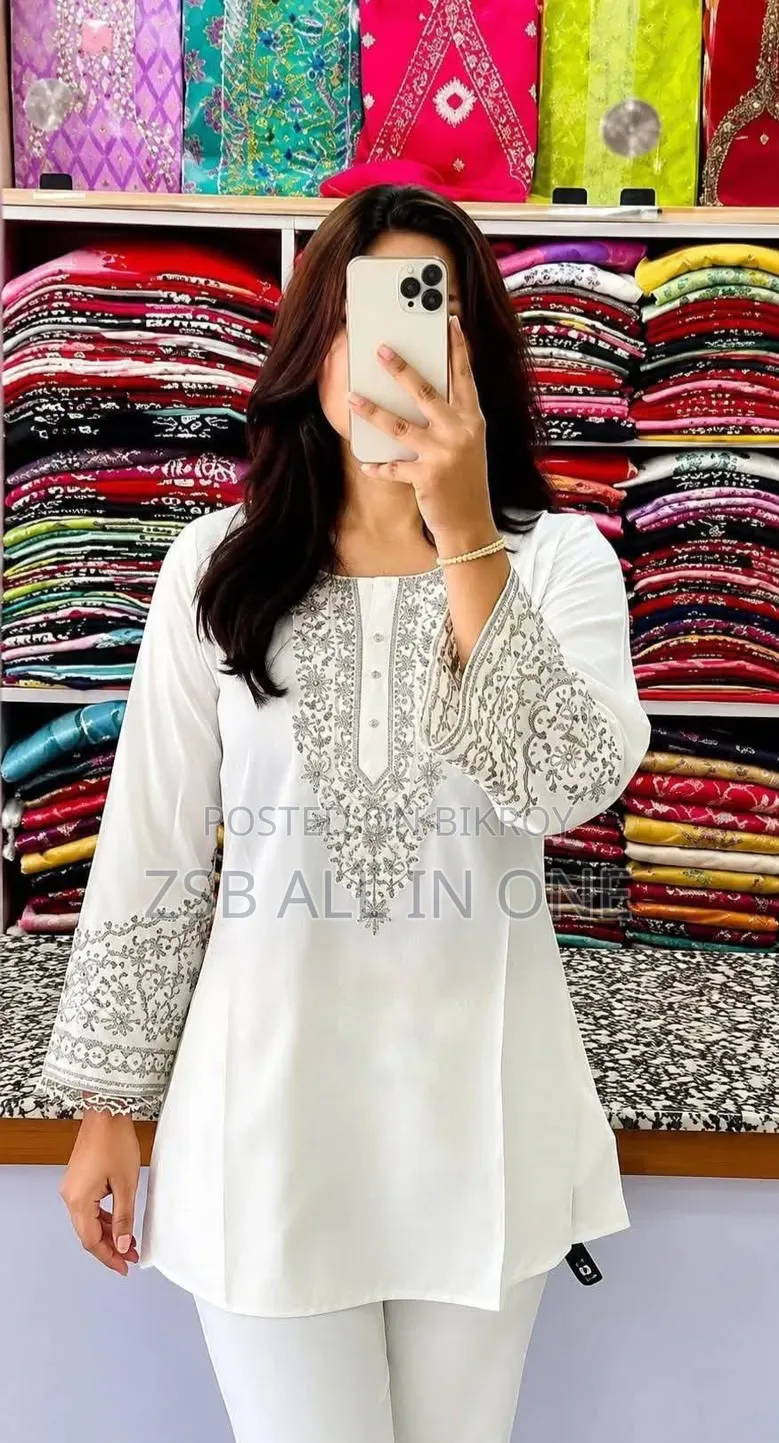One Piece Ebmroidery Short Kurti
